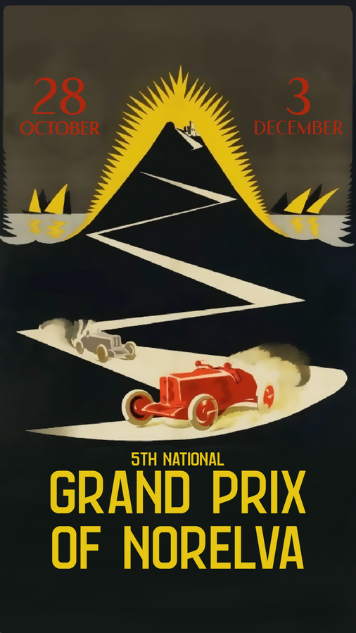 In-universe advertisement poster - Grand Prix. In-universe advertisement poster - Grand Prix.